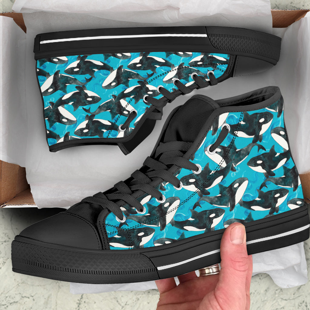 Whale Love High-Top Shoes | woodation.myshopify.com