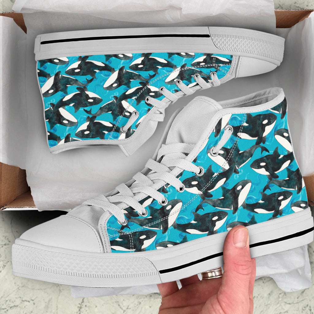 Whale Love High-Top Shoes | woodation.myshopify.com
