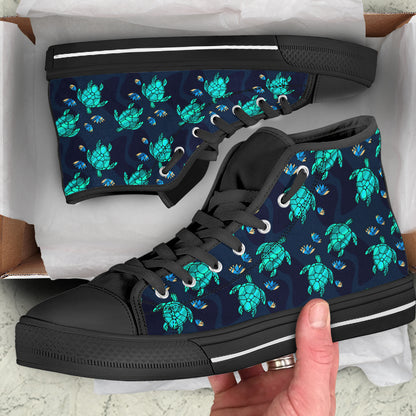 Turtle Love High Top Shoes | woodation.myshopify.com