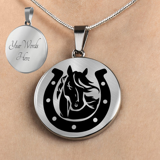 Personalized Horse Necklace, Horse Jewelry
