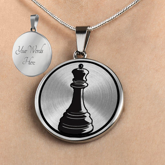 Personalized Chess Queen Necklace