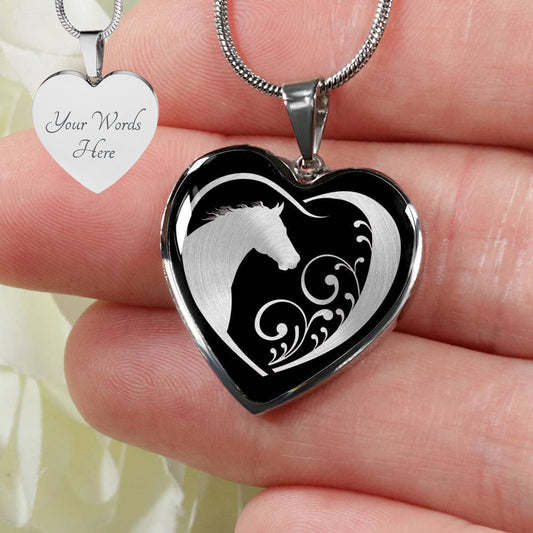 Personalized Horse Necklace, Horse Jewelry, Horse Gift