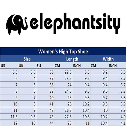 Elephant Mandala High Top Shoes | woodation.myshopify.com