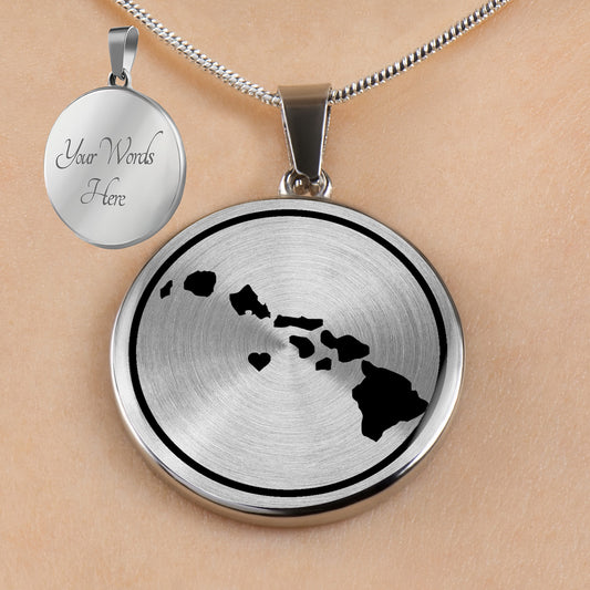Personalized Hawaii State Necklace