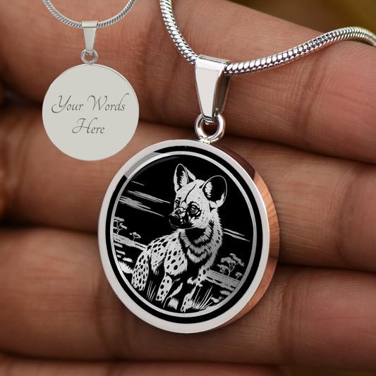 Personalized Hyena Necklace