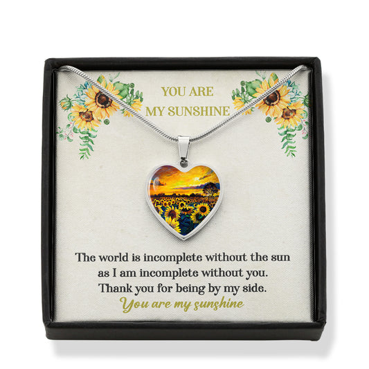 You Are My Sunshine - Personalized Sunflower Necklace