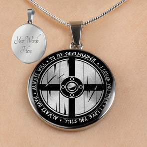 Personalized Shield Maiden Necklace