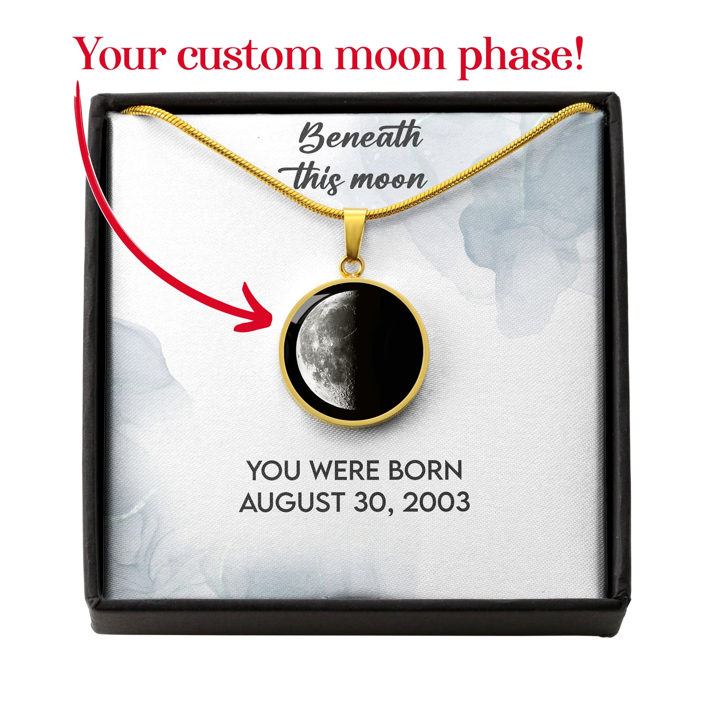 Custom Moon Phase Necklace