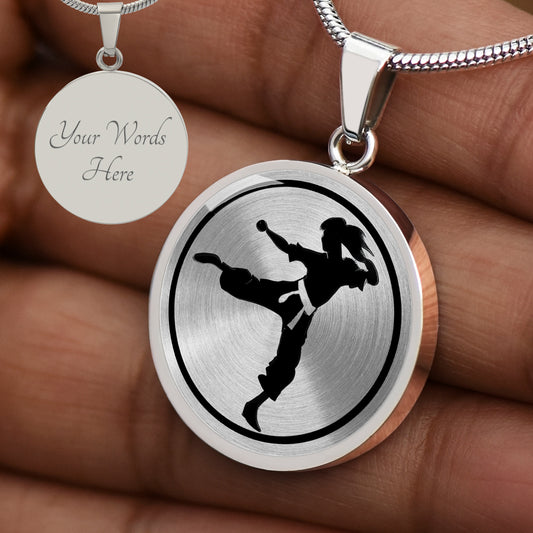 Personalized Women's Karate Necklace