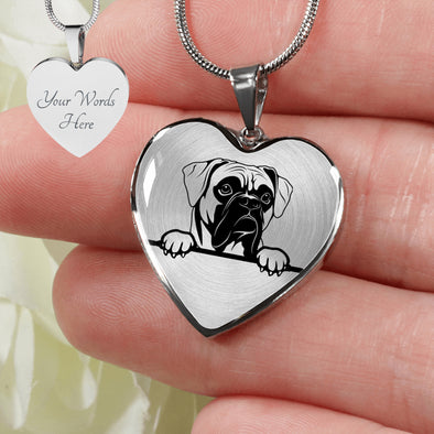 Personalized Boxer Dog Necklace, Boxer Dog Gift, Boxer Dog Jewelry