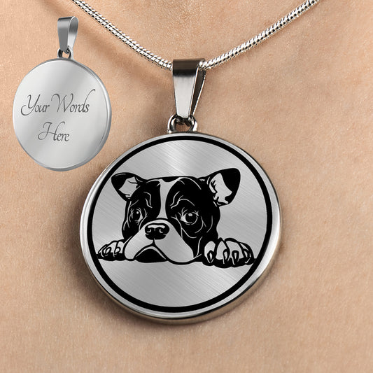 Personalized French Bulldog Necklace, French Bulldog Jewelry