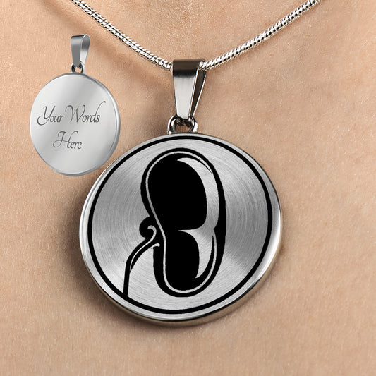 Personalized Anatomical Kidney Necklace