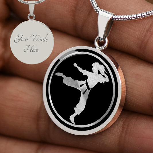 Personalized Women's Karate Necklace