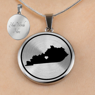 Personalized Kentucky State Necklaces
