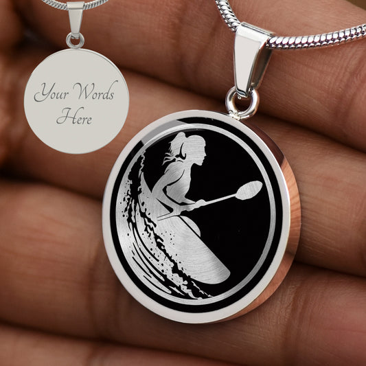 Personalized Women's Kayak Necklace