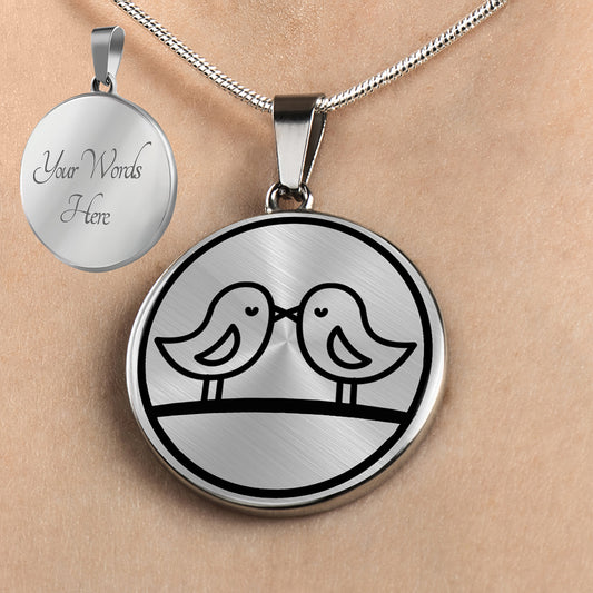 Personalized Love Bird Necklace, Love Bird Gift