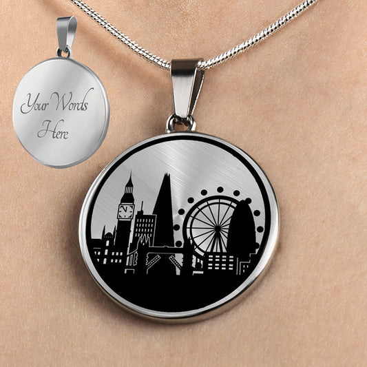 Personalized London Skyline Necklace, London Jewelry