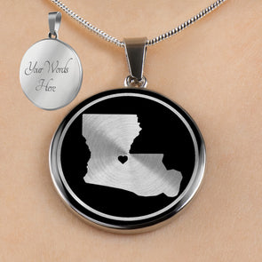 Personalized Louisiana State Necklaces