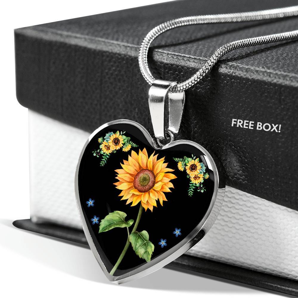Sunflower Love - Heart Necklace