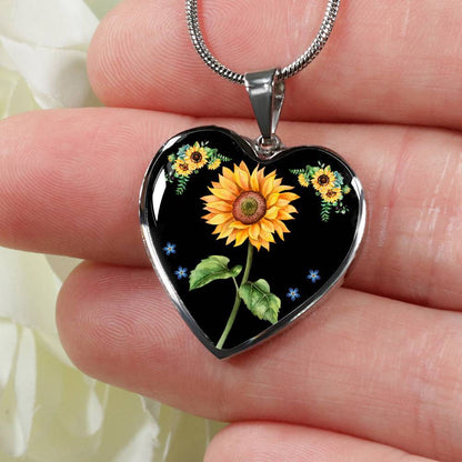 Sunflower Love - Heart Necklace