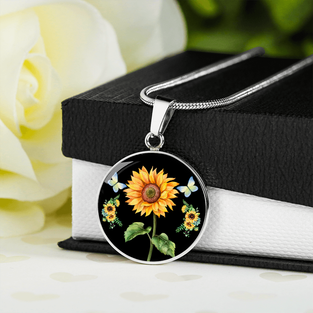 To My Granddaughter - Sunflower Necklace