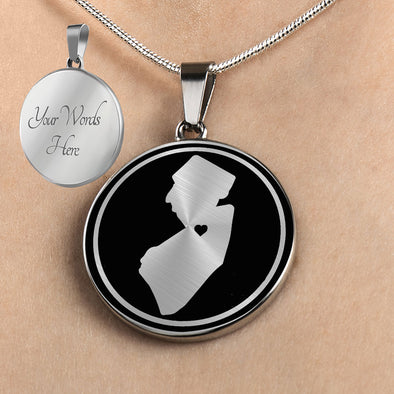 Personalized New Jersey State Necklaces