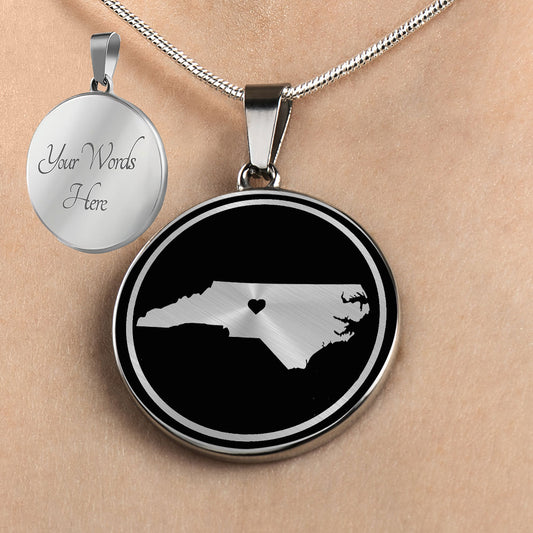 Personalized North Carolina State Necklaces