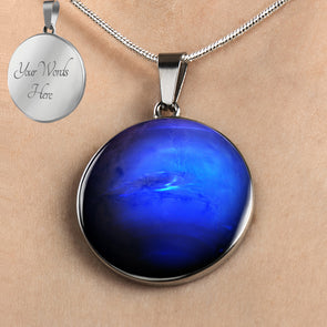 Personalized Neptune Necklace, Planet Jewelry