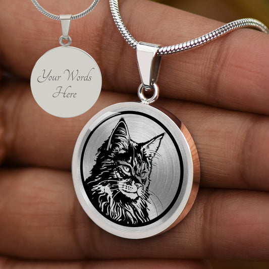 Personalized Maine Coon Necklace