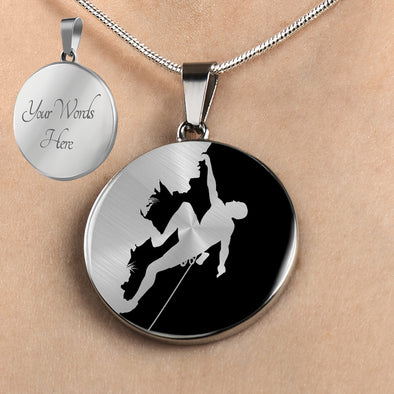 Personalized Men's Rock Climbing Necklace