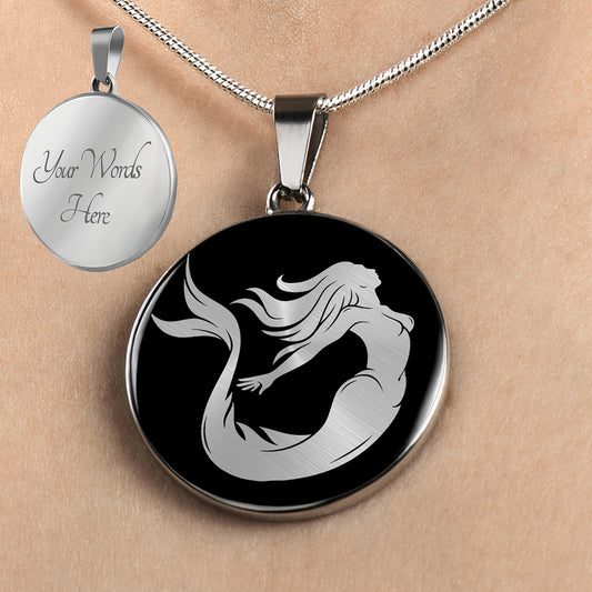 Personalized Mermaid Necklace, Mermaid Jewelry, Mermaid Gift