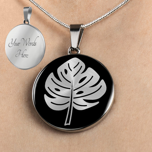 Personalized Leaf Necklace, Monstera Leaf Necklace, Palm Leaf Gift