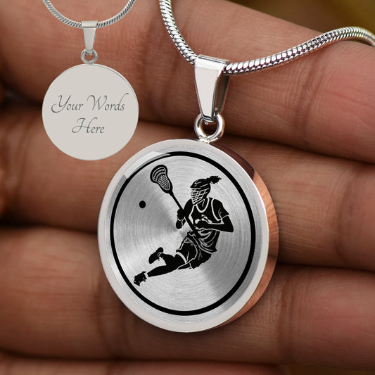 Personalized Women's Lacrosse Necklace