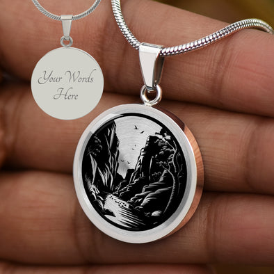 Personalized Zion National Park Necklace, The Narrows Souvenir