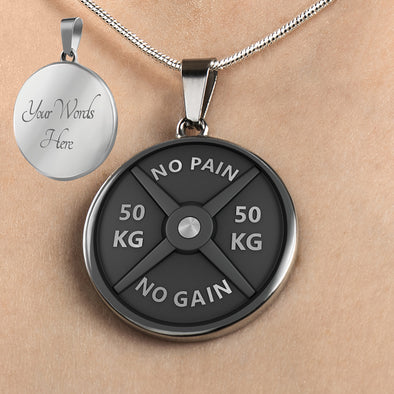 Personalized Weight Plate Necklace, Gym Jewelry
