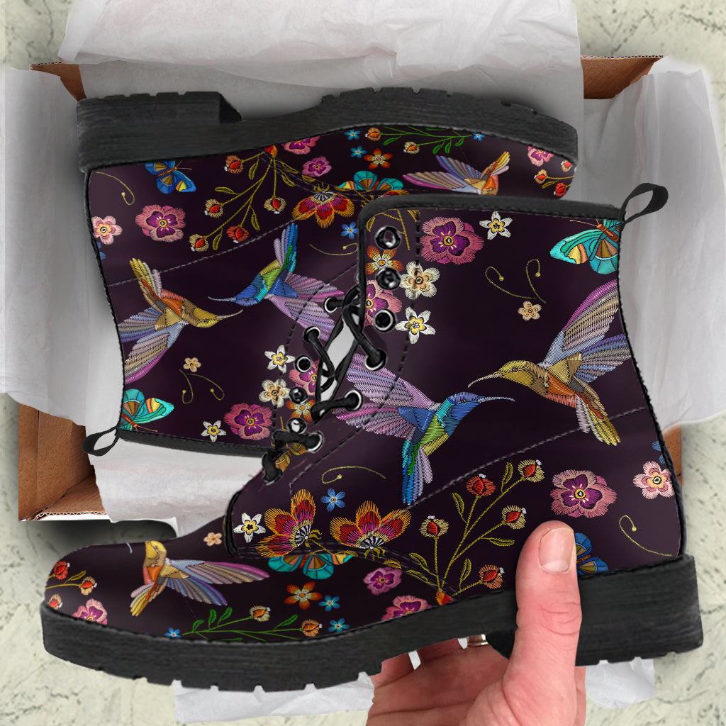 Bohemian hummingbird fashion boots