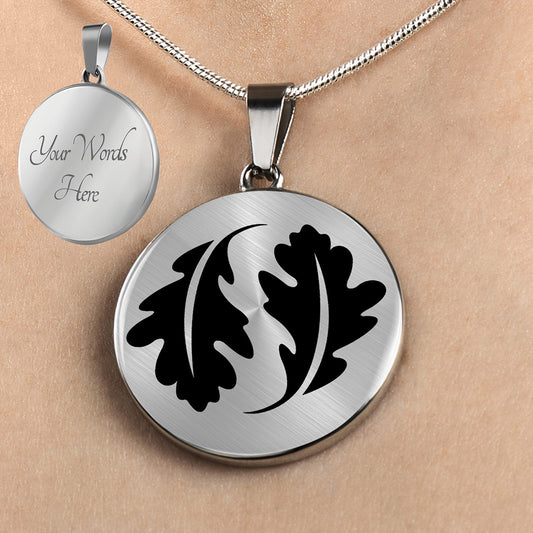 Personalized Oak Leaf Necklace, Oak Leaf Gift, Forest Gift