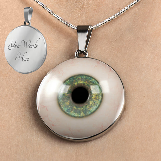 Personalized Eyeball Necklace, Eyeball Jewelry
