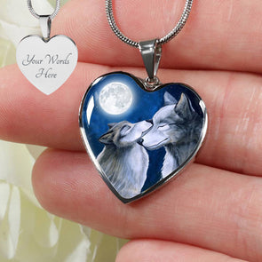 Personalized Wolf Necklace, Wolf Jewelry, Wolf Gift