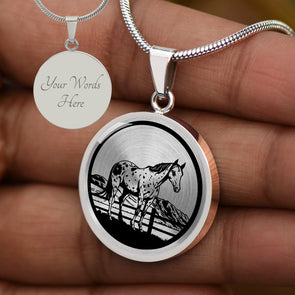 Personalized American Paint Horse Necklace