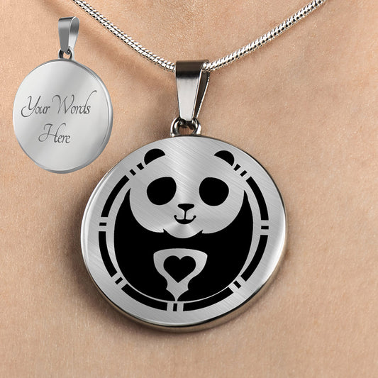 Personalized Panda Necklace, Panda Gift, Panda Bear Jewelry