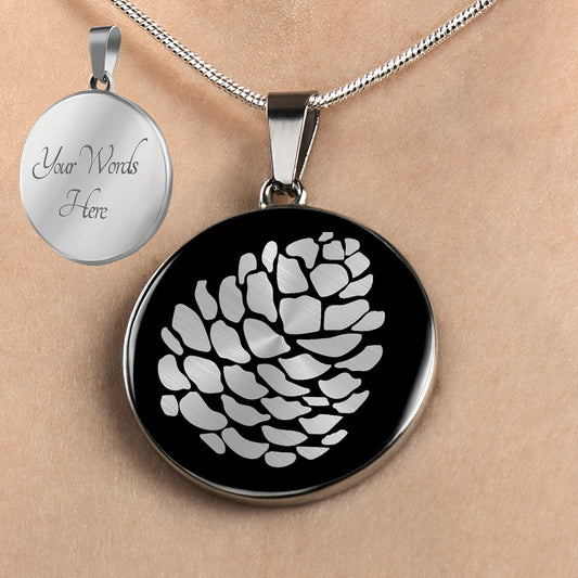 Personalized Pinecone Necklace, Pinecone Gift, Pinecone Pendant