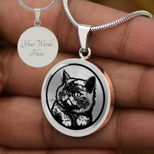 Personalized Persian Cat Necklace