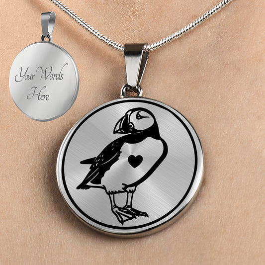 Personalized Atlantic Puffin Necklace, Atlantic Puffin Gift