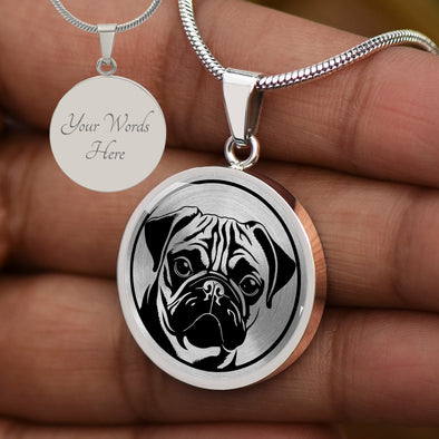 Personalized Pug Necklace