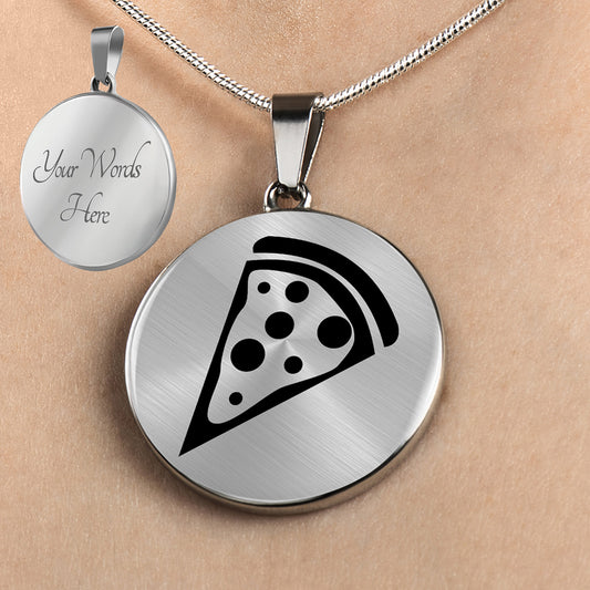Personalized Pizza Necklace, Pizza Jewelry, Pizza Gift, Pizza Pendant, Food Jewelry