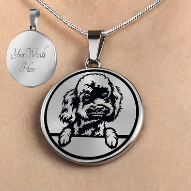 Personalized Poodle Necklace, Poodle Jewelry, Poodle Gift