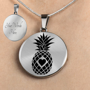 Personalized Pineapple Necklace, Pineapple Jewelry, Pineapple Gift