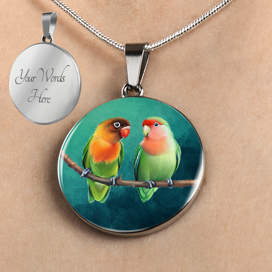 Personalized Parrot Necklace, Parrot Jewelry, Parrot Pendant, Parrot Gift