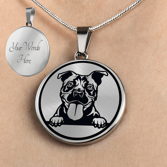 Pit Bull Terrier Personalized Necklace, Pit Bull Jewelry, Pit Bull Gift
